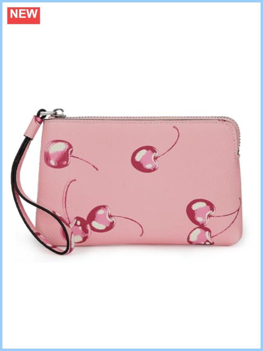 PU Leather Wristlet Wallet Small Clutch 3-Way Carry Women Evening Bag